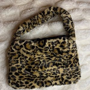 faux fur cheetah mini bag